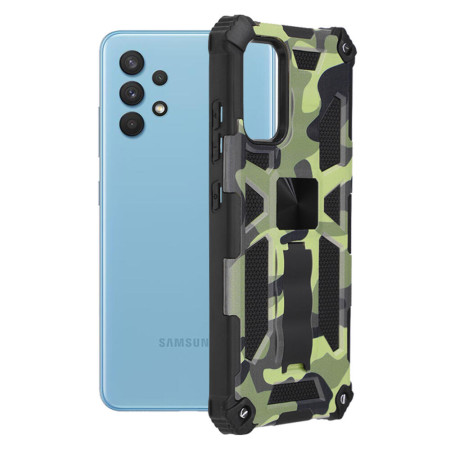 Husa Blazor Magnet Auto, Suport telefon compatibil cu Samsung Galaxy A32 4G, Grip,HTP®, Camo Lime