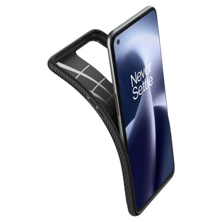 Husa Liquid Fiber compatibila cu Oneplus Nord 2T 5G, Flexibila, Air G, Black