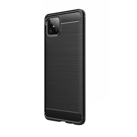 Husa Carbon Fiber compatibila cu Honor X8, Flexibila, HTPMAG Protect 421.21, Black