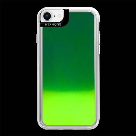 Husa Neon Htphone compatibila cu Apple iPhone 7/8, Glow In The Dark, Dog