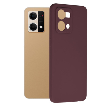 Husa Soft Edge compatibila cu Oppo Reno 7 4G, Antiamprenta, Interior Microfibra, Camera Extra Pro, Violet