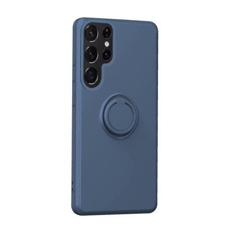 Husa Liquid compatibila cu Samsung Galaxy S22 Ultra, Interior cu Piele Alcantara, 360 Suport Inel Rotativ cu Magnet Auto, Albastru 23.234