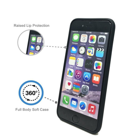 Husa iSilicon, Ultra Slim, Jelly pentru iPhone 6 / 6S, Matte Black