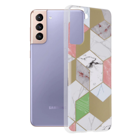 Husa compatibila cu Samsung Galaxy S21 Plus, Abstract Marble, Hex Fashion, Mov