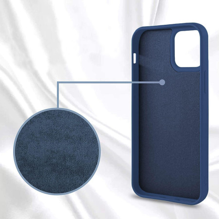 Husa protectie compatibila cu Apple iPhone 11 Pro, Slim, HTPMAG, Camera SuperProtect, Interior din Microfibra, Albastru