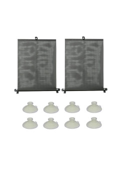 Set 2x Parasolare Auto Retractabile, pentru Gamurile Laterale, 55x50cm, Negru