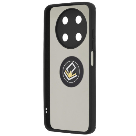 Husa Glinth Magnet Auto si Inel Rotativ compatibila cu Huawei nova Y90, HTPMAG, Black