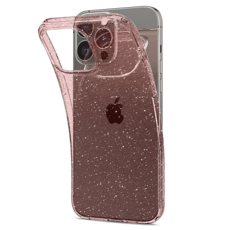 Husa Glitter Liquid Crystal compatibila cu Apple iPhone 13 Pro, Sclipici HTPMAG, Rose 12.4532