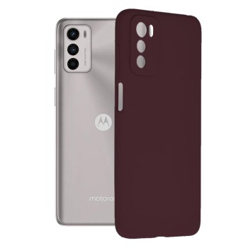 Husa Soft Edge compatibila cu Motorola Moto G42, Antiamprenta, Interior Microfibra, Camera Extra Pro, Plum Violet