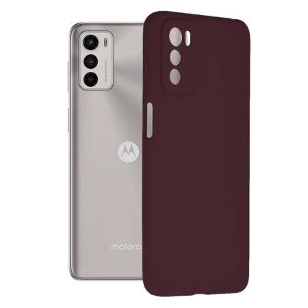 Husa Soft Edge compatibila cu Motorola Moto G42, Antiamprenta, Interior Microfibra, Camera Extra Pro, Plum Violet