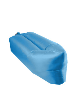Saltea Gonflabila tip sezlong, 230 x 70cm, pentru Camping, Plaja sau Piscina, Piabila cu Geanta Transport, Albastru