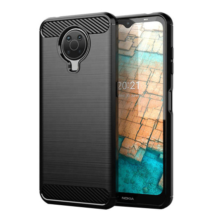 Husa Carbon compatibila cu Nokia G10 / G20, Flexibila HTP, Black
