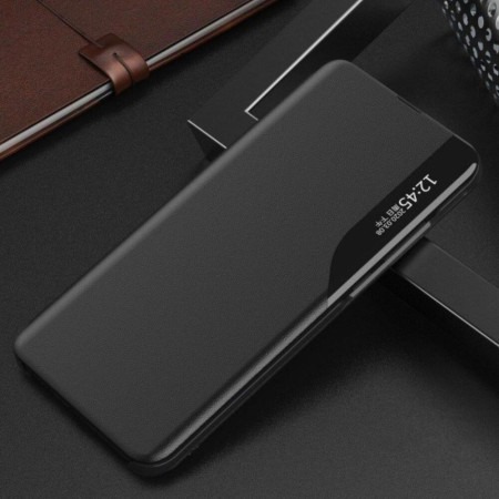 Husa Flip din Piele compatibila cu Samsung Galaxy S22,HTPMAG,E-Fold, Black