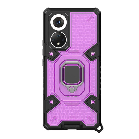 Husa compatibila cu Huawei Nova 9 / Honor 50, Optim Ring Inel Rotativ Magnetic, Ultra Care, Hexa Honeycomb HTPMAG, Rose