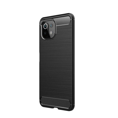 Husa Antisoc Carbon compatibila cu Xiaomi Mi 11 Lite/Mi 11 Lite 5G, Black