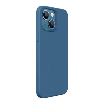 Husa compatibila cu Apple iPhone 14 Plus, Matte Efect, Camera Ultra Safe, HTPMAG, Blue