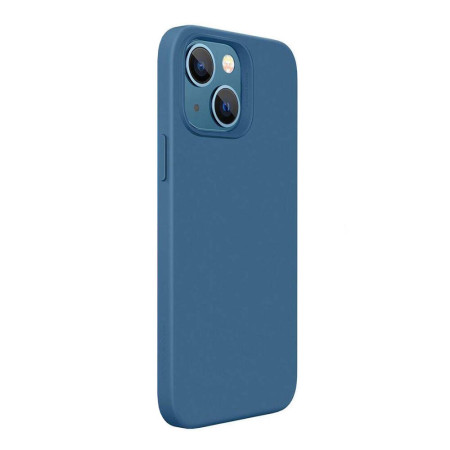 Husa compatibila cu Apple iPhone 14 Plus, Matte Efect, Camera Ultra Safe, HTPMAG, Blue