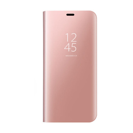 Husa Kickstand Mirror, Functie Stand, Capac translucid, Design elegant, Huawei Mate 10 Lite, Rose