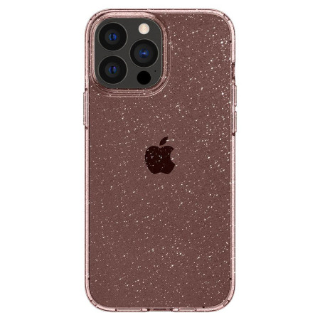 Husa Glitter Liquid Crystal compatibila cu Apple iPhone 13 Pro, Sclipici HTPMAG, Rose 12.4532