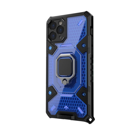 Husa compatibila cu Apple iPhone 11 Pro, Ring (cu inel + Magnet) Honeycomb Armor, HTP®, Blue