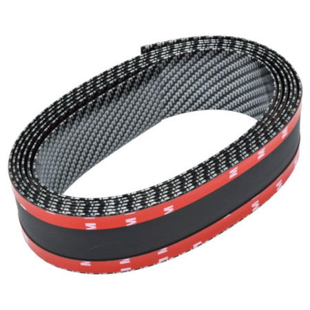 Banda Decor pentru Praguri, Portbagaj imitatie Carbon, 3cm x 2,5m, Negru