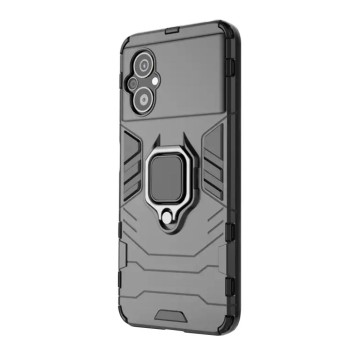 Husa compatibila cu Xiaomi Poco M5, Armor Rugget Ring, Top G, Negru