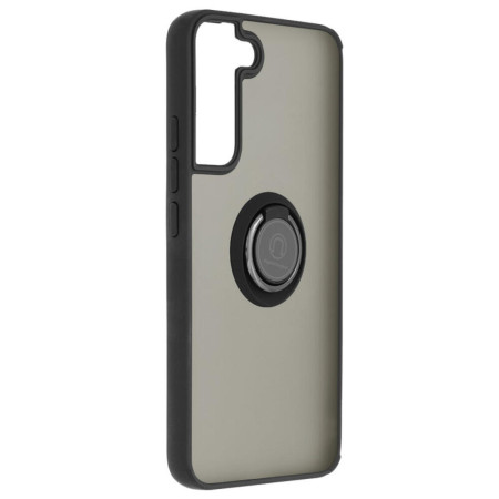 Husa Glinth Magnet Auto si Inel Rotativ compatibila cu Samsung Galaxy S22 Plus, HTPMAG, Black