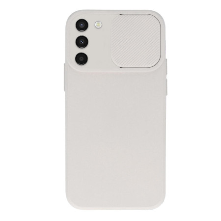 Husa protectie spate si camera foto compatibila cu Samsung Galaxy S22, Privacy CamShield, Microfibra, Bej