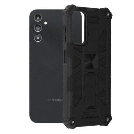 Husa Blazor compatibil cu Samsung Galaxy A14 5G, Magnet Auto si Suport Telefon, Ultra Grip, Super Protect, Negru