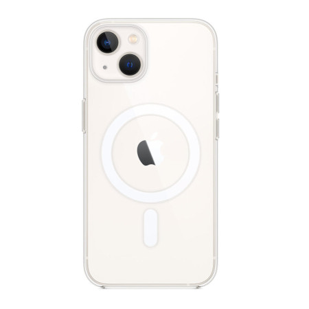 Husa MagSafe HTPMAG compatibila cu Apple iPhone 14 Plus, Atasare Magnetica, Clear Case, Transparent