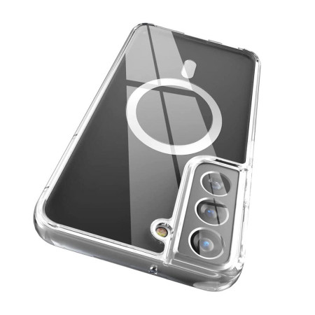 Husa MagSafe HTPMAG compatibila cu Samsung Galaxy S22, Atasare Magnetica, Clear Case, Transparent