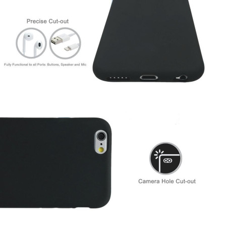 Husa iSilicon, Ultra Slim, Jelly pentru iPhone 6 / 6S, Matte Black