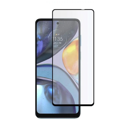 Folie sticla securizata compatibila cu Motorola Moto E22, DD, 3D, Full Glue, Asahi Glass, Black