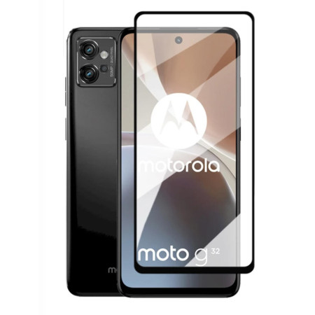 Folie sticla securizata compatibila cu Motorola Moto G32, 5D Edge to Edge, Full Glue, Anti Explozie, Negru