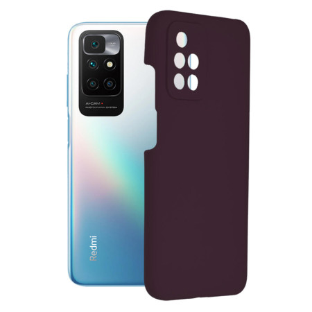Husa Soft Edge compatibila cu Xiaomi Redmi 10, Antiamprenta, Interior Microfibra, Camera Extra Pro, Plum Violet