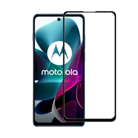 Folie sticla securizata compatibila cu Motorola Edge 30 Pro, CFP1, Case Friendly, Full Glue, Lipire Completa, 9H, BRO, Negru