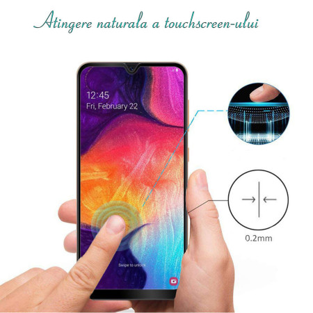Folie sticla securizata 5D Full Screen, 9H, High Definition pentru Samsung Galaxy A50S, Transparenta HTPhone