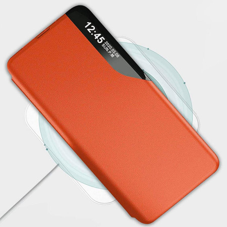 Husa Smart View compatibila cu Samsung Galaxy M51, E-fold, Orange