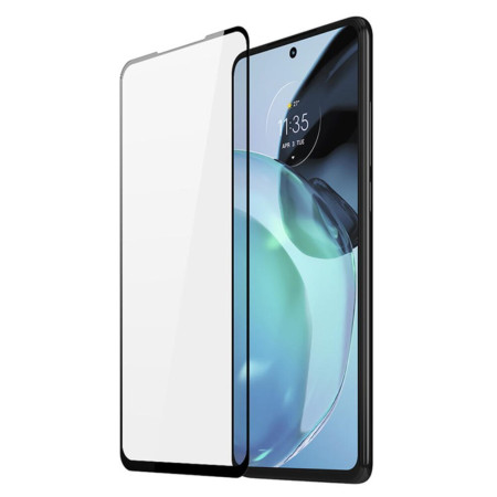 Folie sticla securizata compatibila cu Motorola Moto G72, CFP1, Case Friendly, Full Glue, Lipire Completa, 9H, BRO, Negru