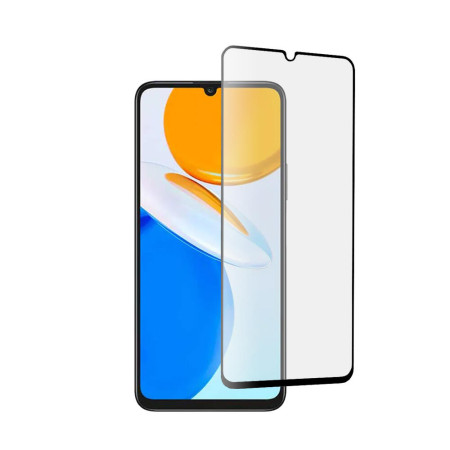 Folie sticla securizata compatibila cu Huawei Honor X7, CFP1, Case Friendly, Full Glue, Lipire Completa, 9H, BRO, Negru