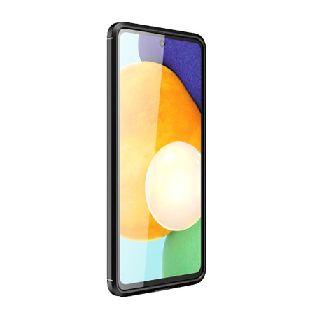 Husa Carbon Fiber compatibila cu Samsung Galaxy A73 5G, Flexibila, HTPMAG Protect, Black