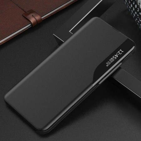 Husa Smart View compatibila cu Xiaomi Poco M3, Cu Suport, Black