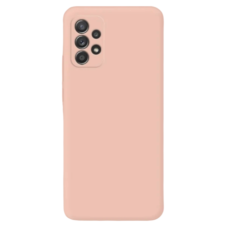 Husa din silicon cu protectie la camere si microfibra pe interior, compatibila cu Samsung Galaxy A52 / A52 5G / A52s 5G , Roz pudra