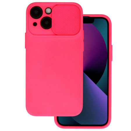 Husa protectie spate si camera foto compatibila cu Apple iPhone 14 Plus, Privacy CamShield, Interior Microfibra, Pink