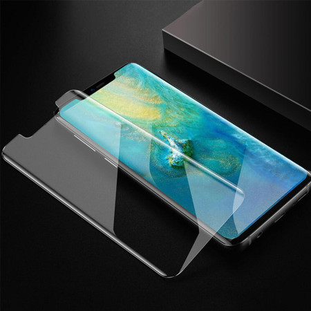 Folie sticla curbata UV Full Glue pentru Huawei Mate 20 Pro, Transparenta