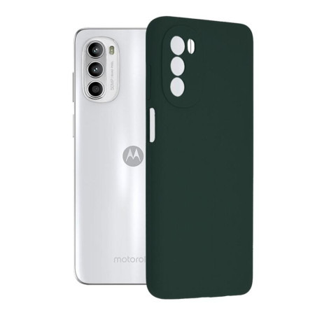 Husa Soft Edge compatibila cu Motorola Moto G52, Antiamprenta, Interior Microfibra, Camera Extra Pro, Dark Green