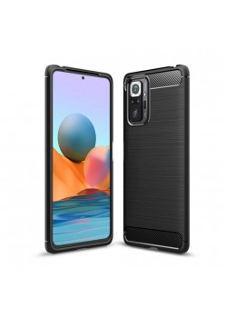 Carcasa TECH-PROTECT TPUCARBON compatibila cu Xiaomi Redmi Note 10 Pro Black