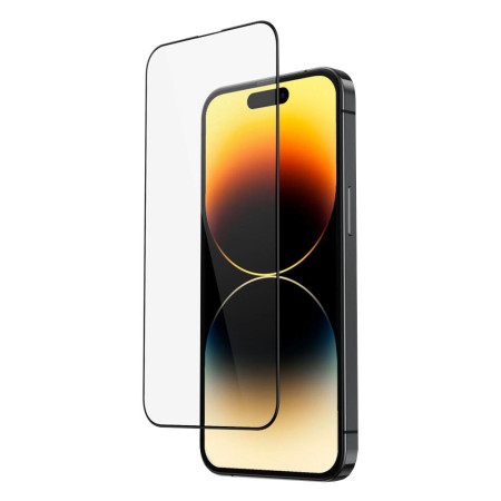 Folie sticla securizata compatibila cu Apple iPhone 14 Pro, Full Glue, Anti Statica, Negru
