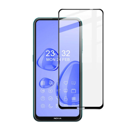 Folie sticla securizata compatibila cu Nokia X10, Pro CFP1, Full Glue, Lipire Completa, 9H, CaseFriendly HTPMAG, Neagra