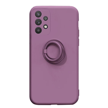 Husa Soft Liquid compatibila cu Samsung Galaxy A53 5G, interior cu piele Alcantara, 360° Inel Rotativ cu Magnet Auto, Lila